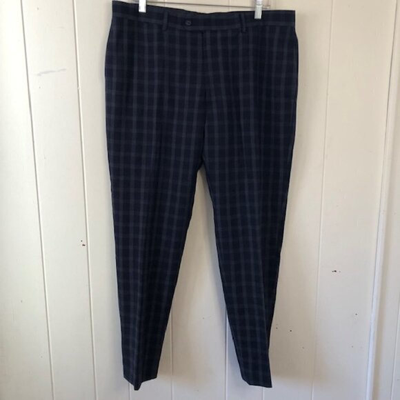 English Laundry Mens Dress Pants Wool Checkered 44R - 37W - Picture 1 of 8